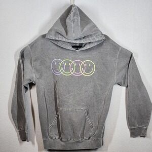 PacSun‎ Desert Dreamer Smiley Repeat Hoodie Small Pastel Happy Face Pullover